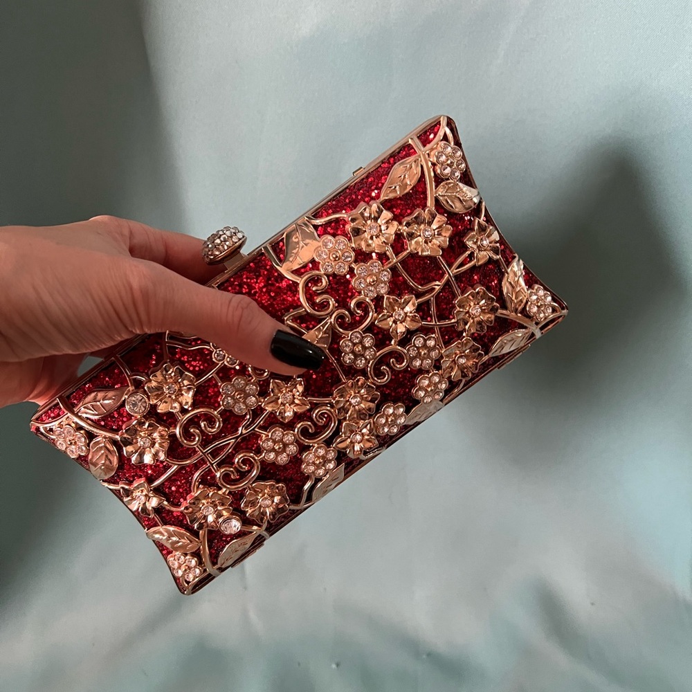 Red evening bag